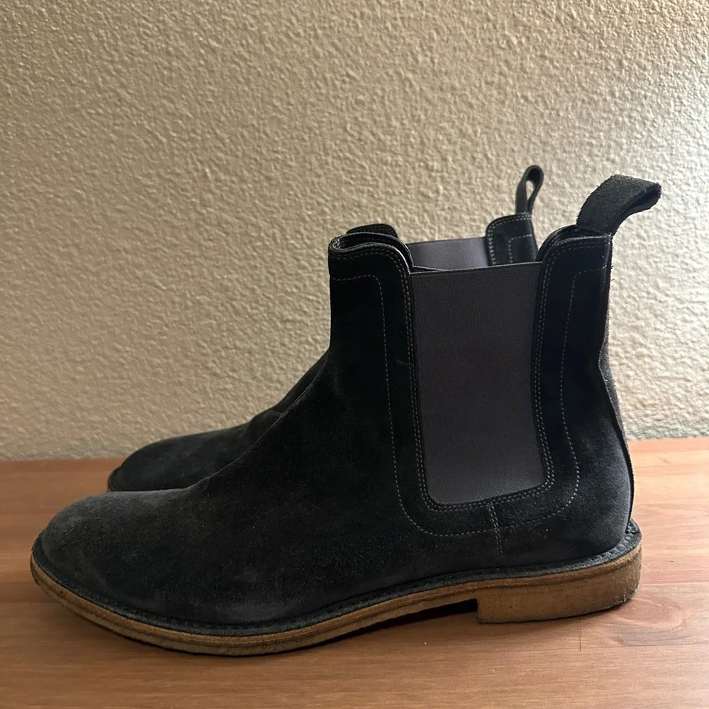 Bottega Veneta blue gray Chelsea boots